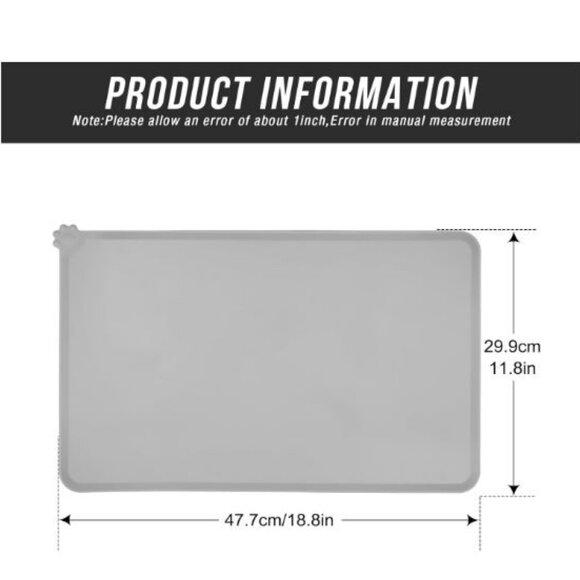 New 2 Collapsible Dog Bowls and 2 Silicone Non Slip Pet Dog Bowl Mats Grey - Picture 6 of 10